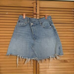 AGolde light wash denim skirt size 28